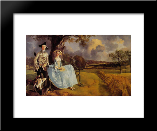 Mr And Mrs Andrews 20x24 Black Modern Wood Framed Art Print Poster by Gainsborough, Thomas