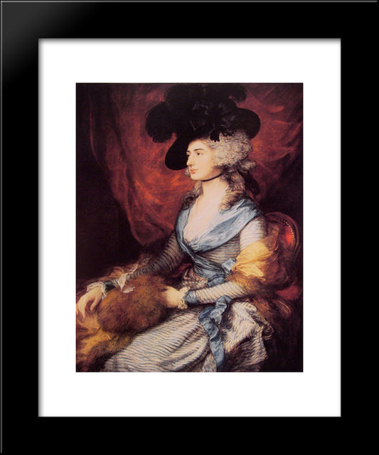 Mrs Sarah Siddons 20x24 Black Modern Wood Framed Art Print Poster by Gainsborough, Thomas
