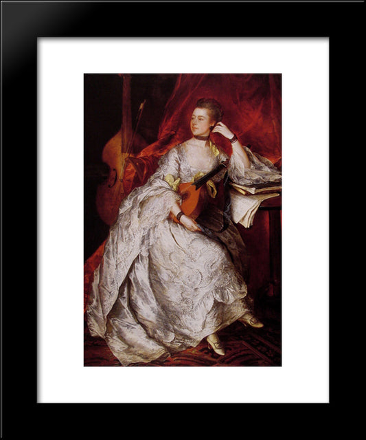 Ann Ford (Mrs Philip Thicknesse) 20x24 Black Modern Wood Framed Art Print Poster by Gainsborough, Thomas