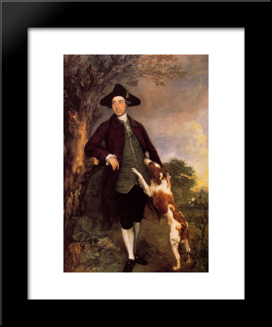 George, Lord Vernon 20x24 Black Modern Wood Framed Art Print Poster by Gainsborough, Thomas