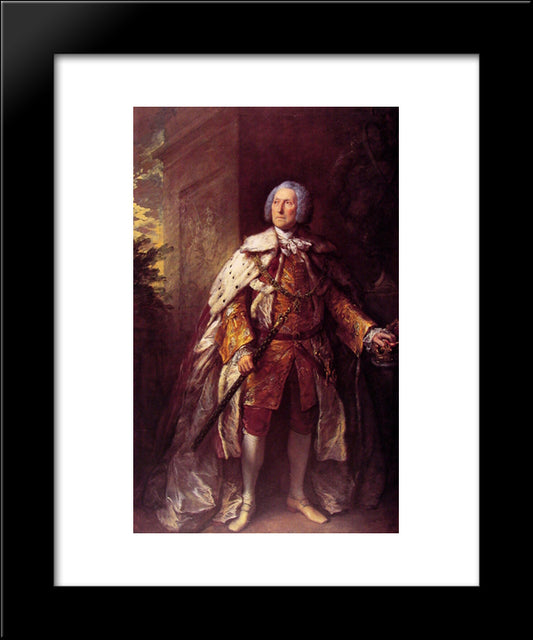 John, Fourth Duke Of Argyll 20x24 Black Modern Wood Framed Art Print Poster by Gainsborough, Thomas