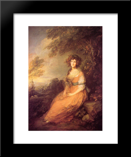 Mrs Sheridan 20x24 Black Modern Wood Framed Art Print Poster by Gainsborough, Thomas