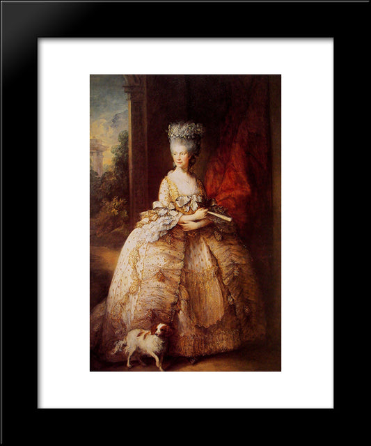 Queen Charlotte 20x24 Black Modern Wood Framed Art Print Poster by Gainsborough, Thomas