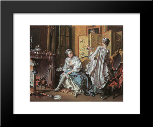 La Toilette 20x24 Black Modern Wood Framed Art Print Poster by Boucher, Francois