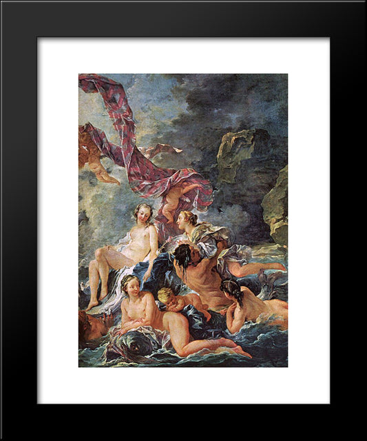 The Triumph Of Venus [Detail] 20x24 Black Modern Wood Framed Art Print Poster by Boucher, Francois