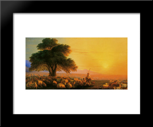 Montagne Decosse 20x24 Black Modern Wood Framed Art Print Poster by Aivazovsky, Ivan