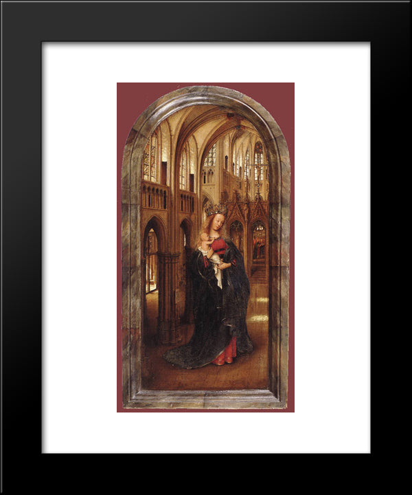 Madonna In The Church 20x24 Black Modern Wood Framed Art Print Poster by van Eyck, Jan