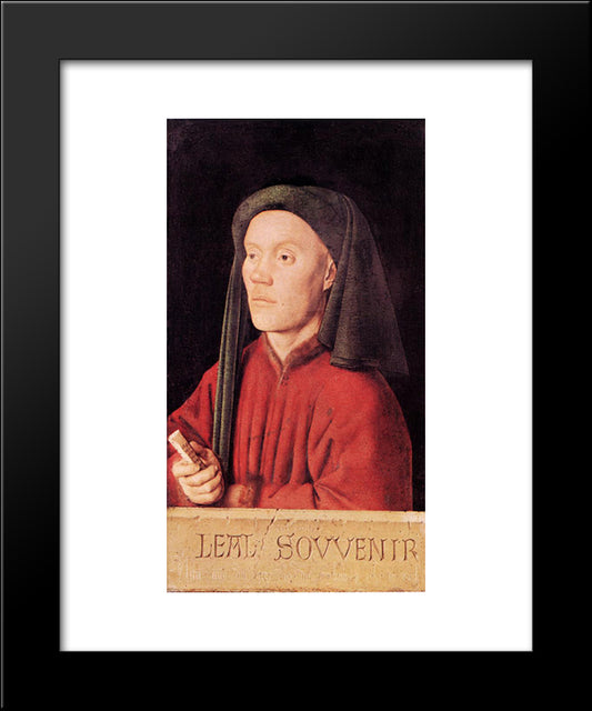 Portrait Of A Young Man (Tymotheos) 20x24 Black Modern Wood Framed Art Print Poster by van Eyck, Jan