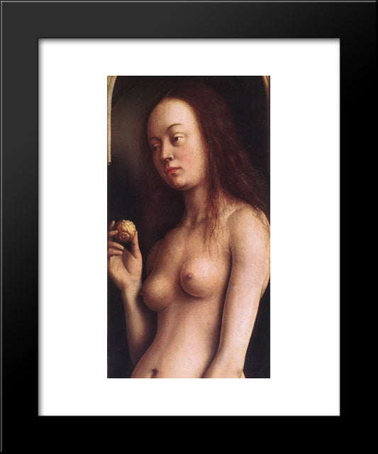 The Ghent Altarpiece: Eve [Detail: 2] 20x24 Black Modern Wood Framed Art Print Poster by van Eyck, Jan