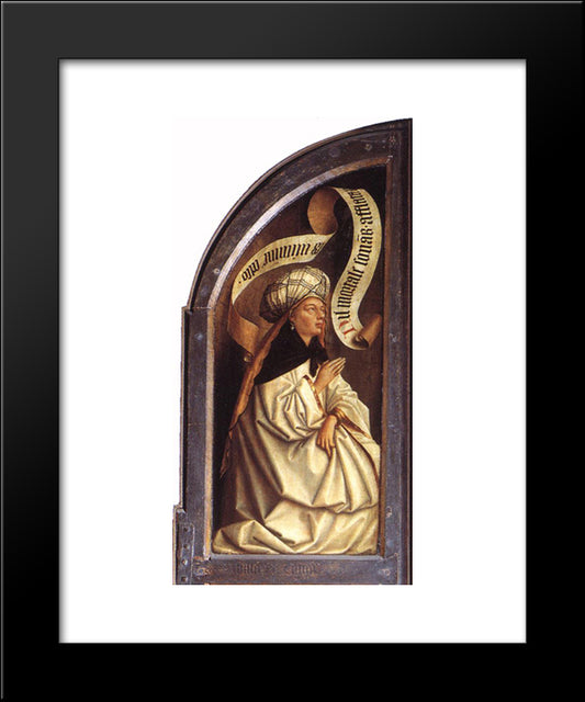 The Ghent Altarpiece: Erythraean Sibyl 20x24 Black Modern Wood Framed Art Print Poster by van Eyck, Jan