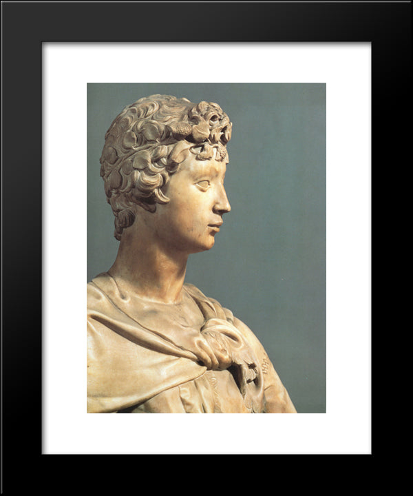 David [Detail] 20x24 Black Modern Wood Framed Art Print Poster by Donatello