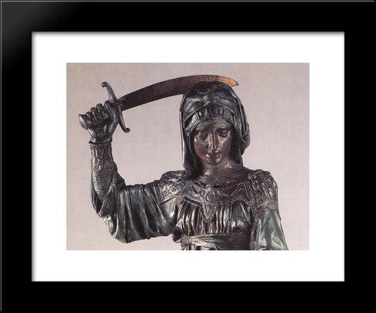 Judith And Holofernes ' Detail 20x24 Black Modern Wood Framed Art Print Poster by Donatello