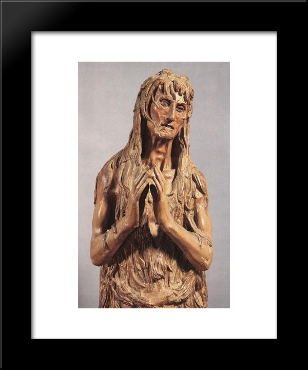 St Mary Magdalen ' Detail 20x24 Black Modern Wood Framed Art Print Poster by Donatello