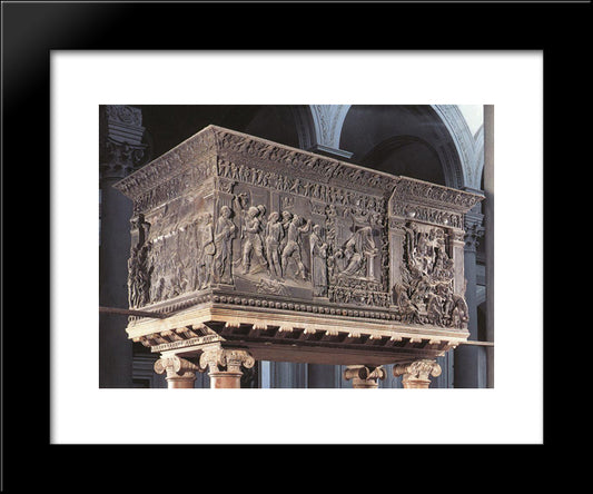 Pulpit On The Left 20x24 Black Modern Wood Framed Art Print Poster by Donatello