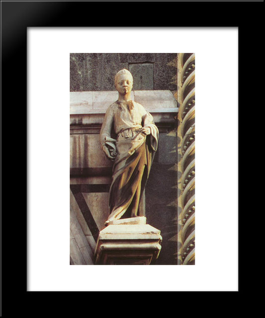 Prophet (Right Of The Porta Della Mandorla) 20x24 Black Modern Wood Framed Art Print Poster by Donatello