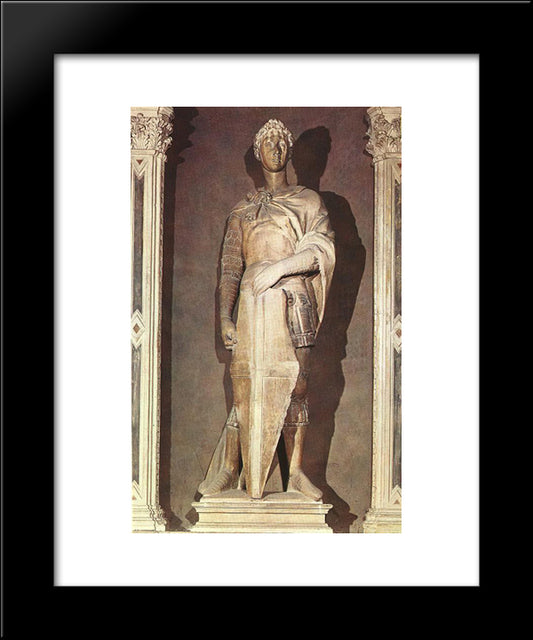 St George 20x24 Black Modern Wood Framed Art Print Poster by Donatello