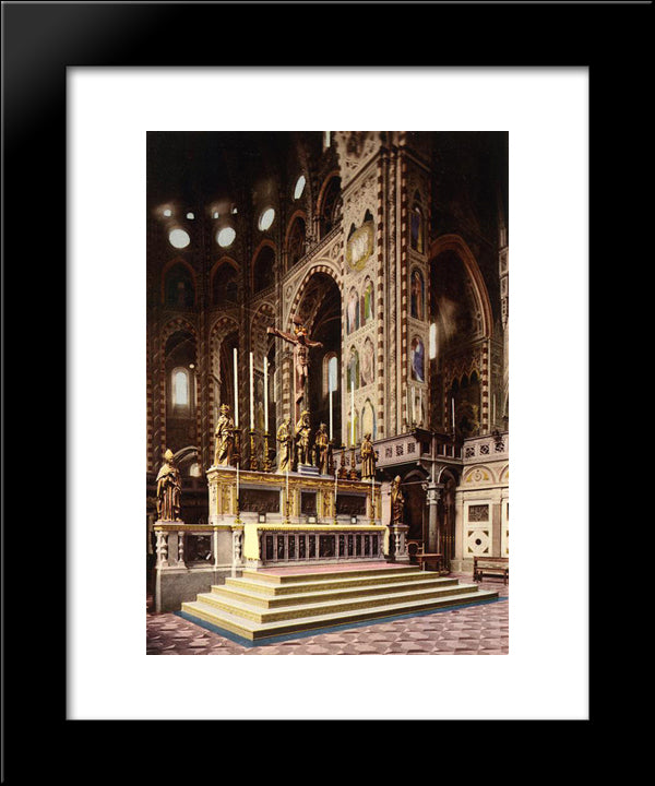 The High Altar Of St Anthony 20x24 Black Modern Wood Framed Art Print Poster by Donatello