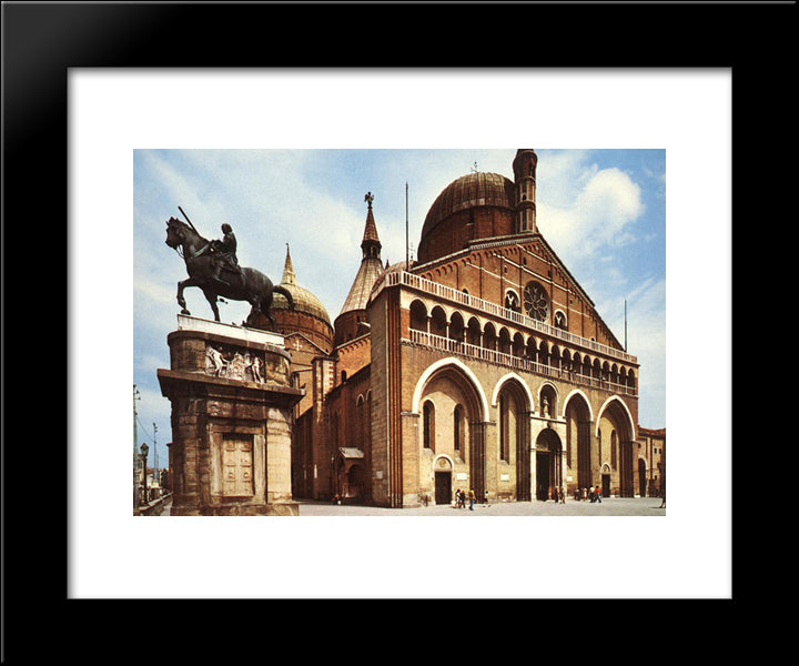 Equestrian Statue Of Gattamelata 20x24 Black Modern Wood Framed Art Print Poster by Donatello