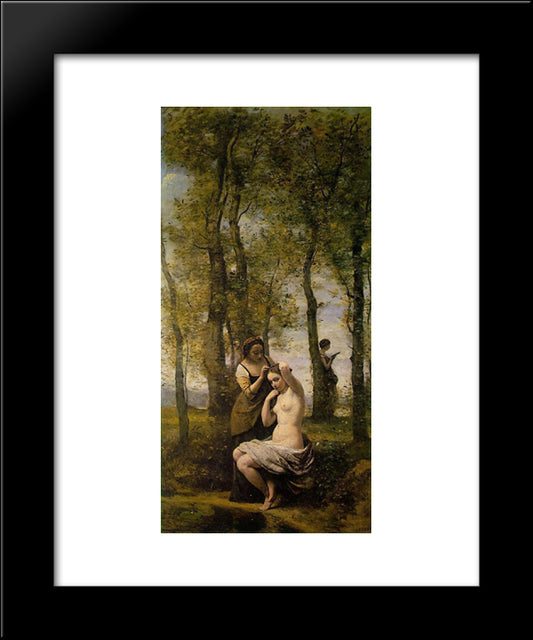 Le Toilette 20x24 Black Modern Wood Framed Art Print Poster by Corot, Jean Baptiste Camille