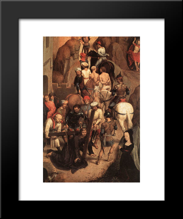 Scenes From The Passion Of Christ [Detail: 3] 20x24 Black Modern Wood Framed Art Print Poster by Memling, Hans