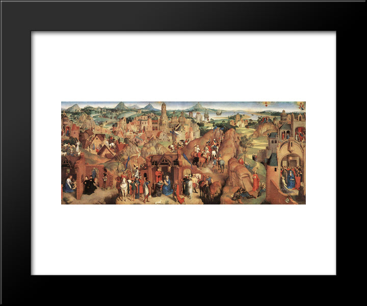 Advent And Triumph Of Christ 20x24 Black Modern Wood Framed Art Print Poster by Memling, Hans
