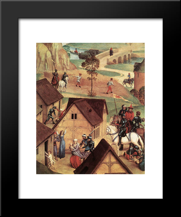 Advent And Triumph Of Christ [Detail: 1] 20x24 Black Modern Wood Framed Art Print Poster by Memling, Hans