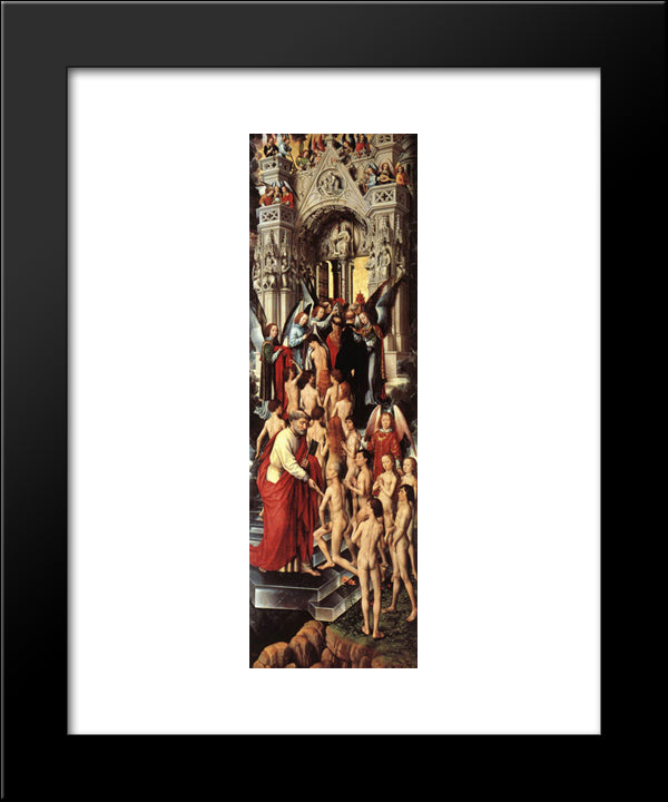 Last Judgment Triptych (Left Wing) [Detail: 1] 20x24 Black Modern Wood Framed Art Print Poster by Memling, Hans