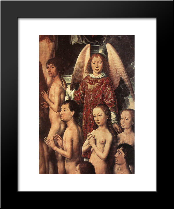 Last Judgment Triptych [Detail: 2] 20x24 Black Modern Wood Framed Art Print Poster by Memling, Hans
