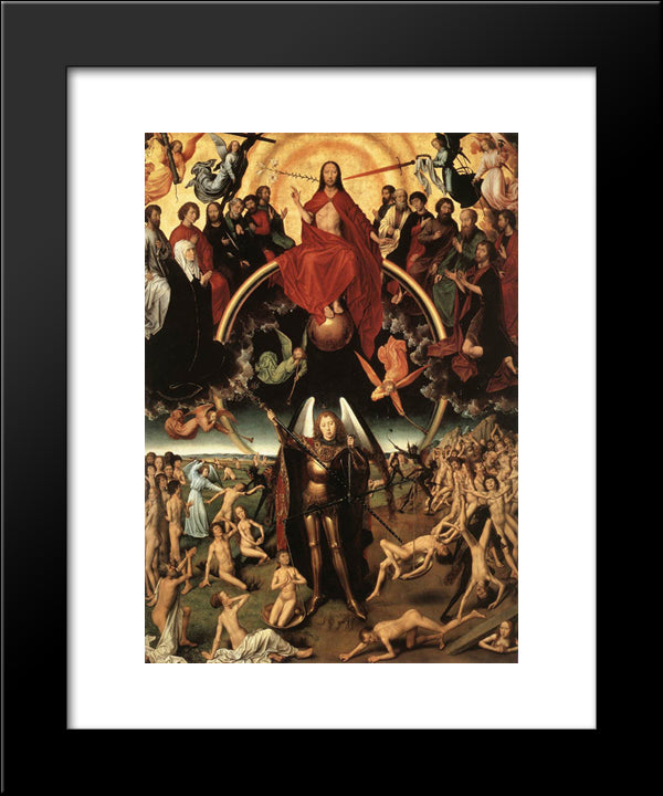 Last Judgment Triptych [Detail: 4] 20x24 Black Modern Wood Framed Art Print Poster by Memling, Hans