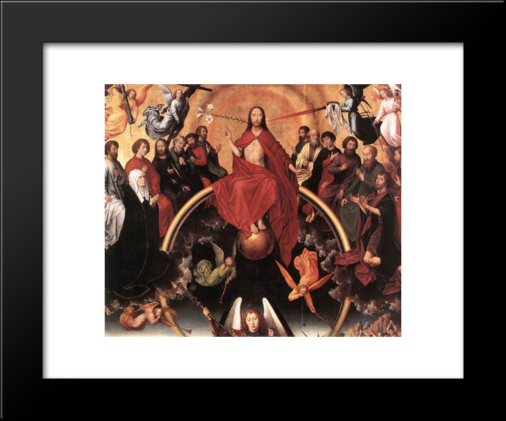 Last Judgment Triptych [Detail: 5] 20x24 Black Modern Wood Framed Art Print Poster by Memling, Hans