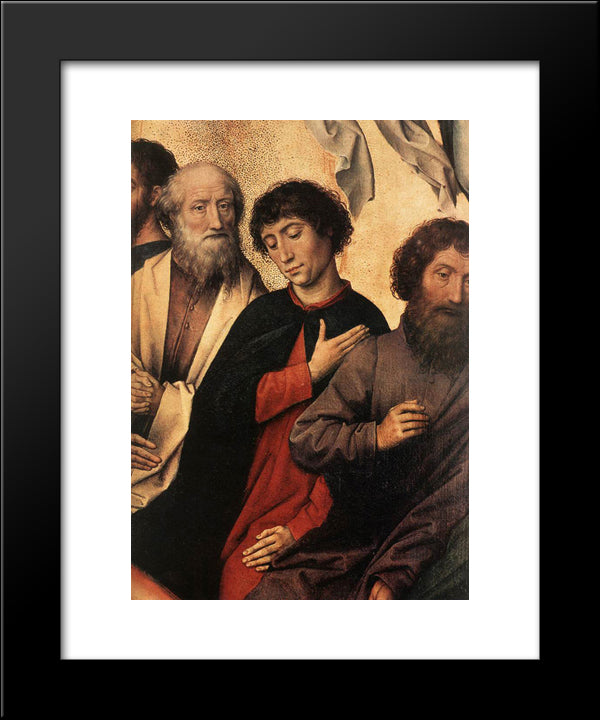 Last Judgment Triptych [Detail: 6] 20x24 Black Modern Wood Framed Art Print Poster by Memling, Hans