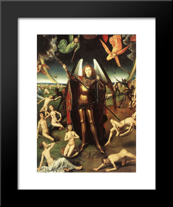 Last Judgment Triptych [Detail: 7] 20x24 Black Modern Wood Framed Art Print Poster by Memling, Hans