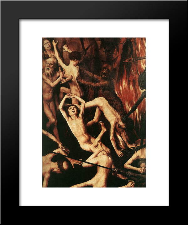 Last Judgment Triptych [Detail: 11] 20x24 Black Modern Wood Framed Art Print Poster by Memling, Hans