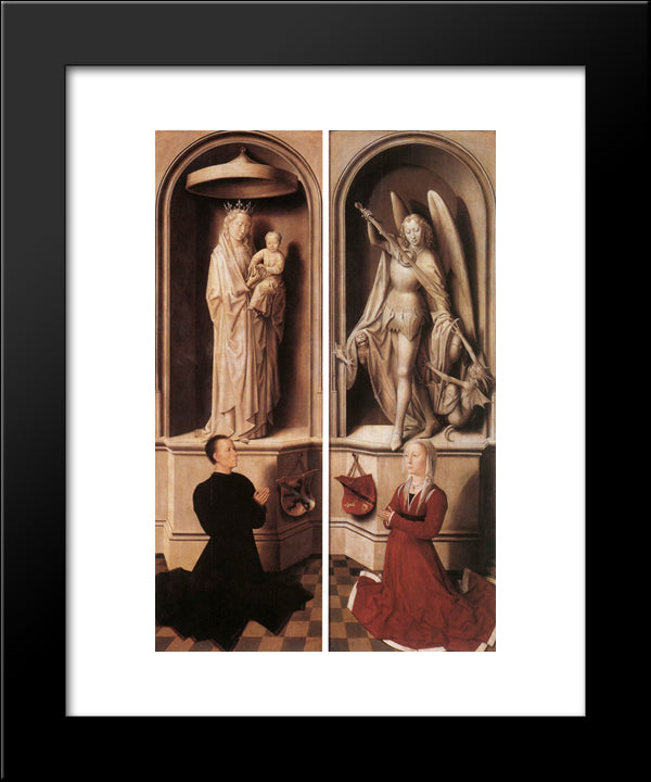 Last Judgment Triptych [Detail: 13] 20x24 Black Modern Wood Framed Art Print Poster by Memling, Hans