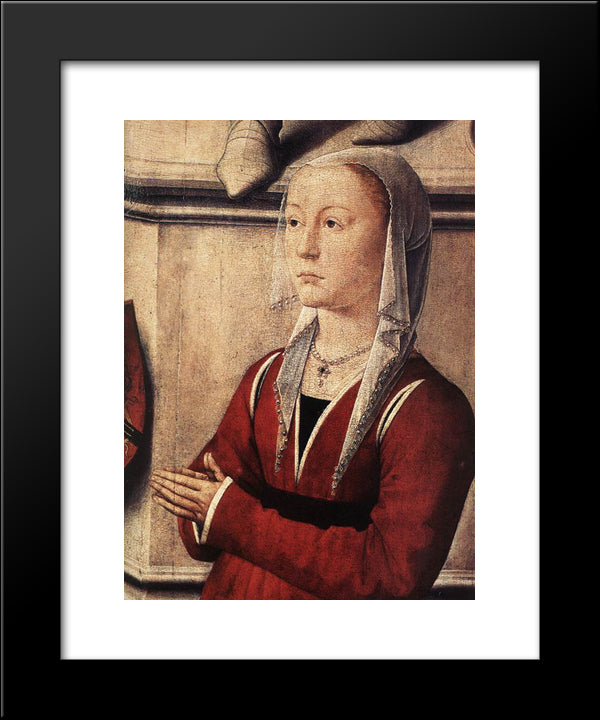 Last Judgment Triptych [Detail: 14] 20x24 Black Modern Wood Framed Art Print Poster by Memling, Hans