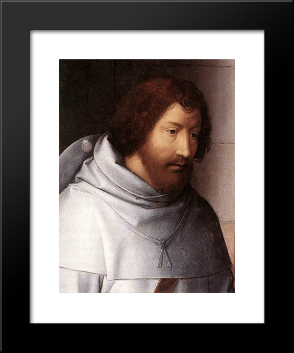 St John Altarpiece [Detail: 11, Closed] 20x24 Black Modern Wood Framed Art Print Poster by Memling, Hans