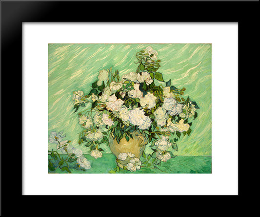 Roses 20x24 Black Modern Wood Framed Art Print Poster by Van Gogh, Vincent