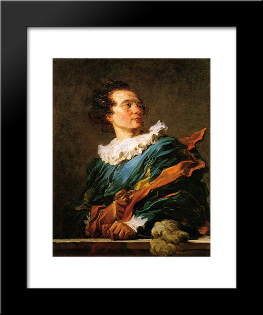 Portrait Of A Young Man 20x24 Black Modern Wood Framed Art Print Poster by Fragonard, Jean Honore