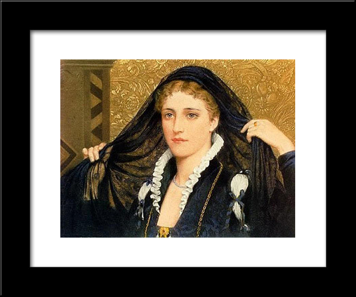 Oliva 20x24 Black Modern Wood Framed Art Print Poster by Leighton, Edmund Blair