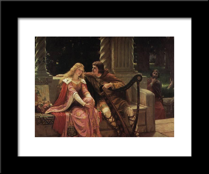 The End Of The Song 20x24 Black Modern Wood Framed Art Print Poster by Leighton, Edmund Blair