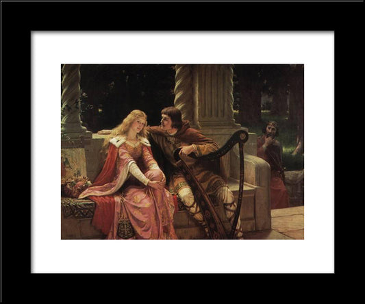 The End Of The Song 20x24 Black Modern Wood Framed Art Print Poster by Leighton, Edmund Blair