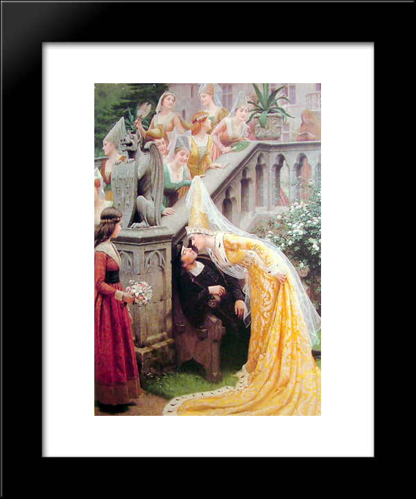 Alain Chartier 20x24 Black Modern Wood Framed Art Print Poster by Leighton, Edmund Blair