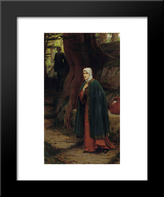 Forest Tryst 20x24 Black Modern Wood Framed Art Print Poster by Leighton, Edmund Blair