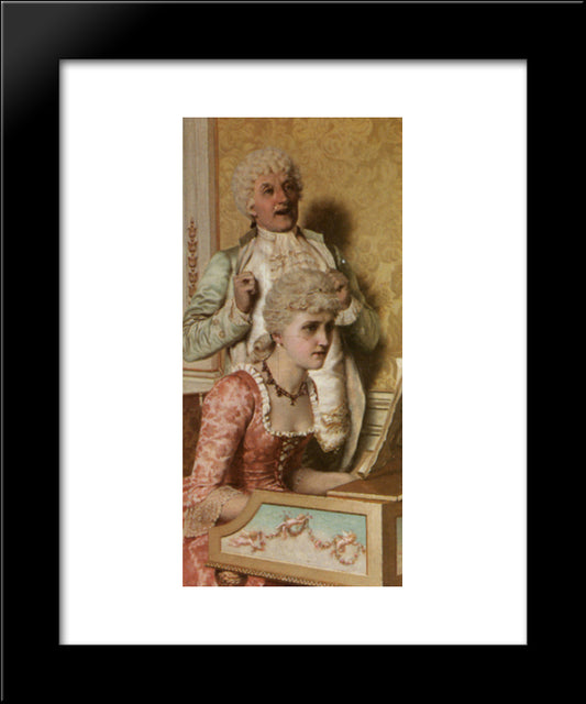 The Musical Suitor 20x24 Black Modern Wood Framed Art Print Poster by Leighton, Edmund Blair