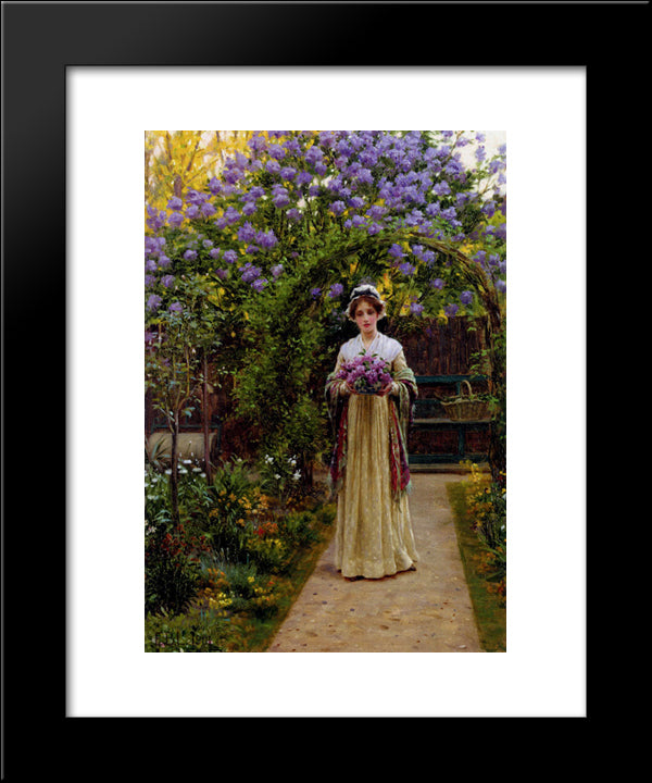 Lilac 20x24 Black Modern Wood Framed Art Print Poster by Leighton, Edmund Blair