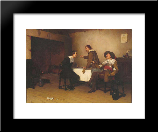 The Prisoner 20x24 Black Modern Wood Framed Art Print Poster by Leighton, Edmund Blair