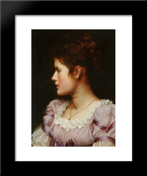 A Study 20x24 Black Modern Wood Framed Art Print Poster by Leighton, Edmund Blair