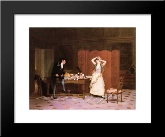 The Preparations 20x24 Black Modern Wood Framed Art Print Poster by Vibert, Jehan Georges