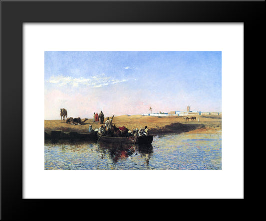 Scene At Sale, Morocco 20x24 Black Modern Wood Framed Art Print Poster by Weeks, Edwin Lord