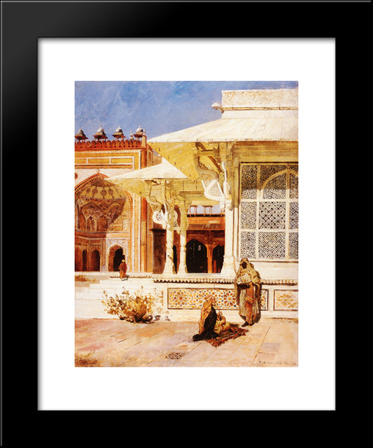 White Marble Tomb At Suittitor, Skiri 20x24 Black Modern Wood Framed Art Print Poster by Weeks, Edwin Lord